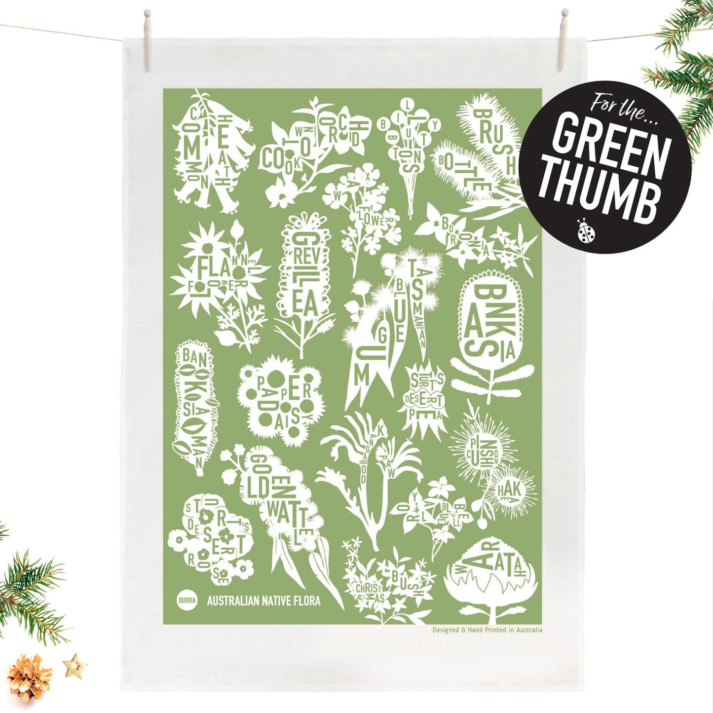 Burbia Native Australian Flora Tea Towels