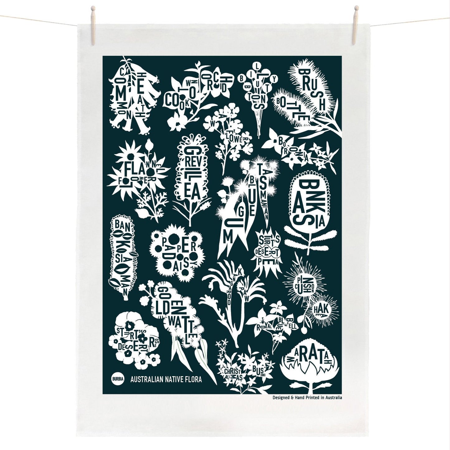 Burbia Native Australian Flora Tea Towels