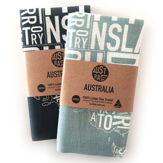 Burbia Australia Tea Towel - Two colours