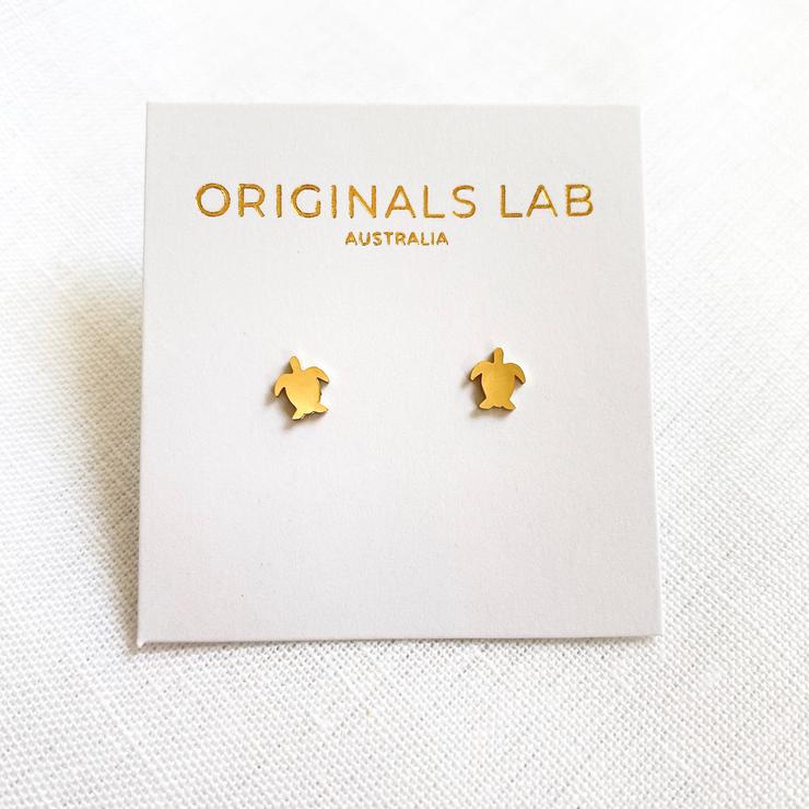 Turtle Earring Studs - Silver or Gold