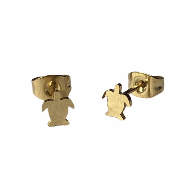Turtle Earring Studs - Silver or Gold