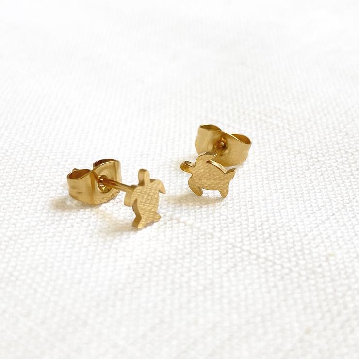 Turtle Earring Studs - Silver or Gold