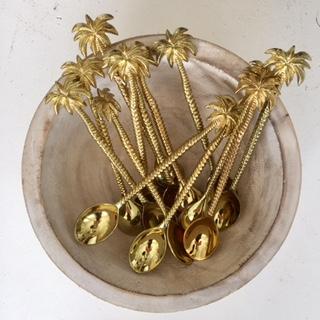 Brass Palm Tree Cocktail Spoon