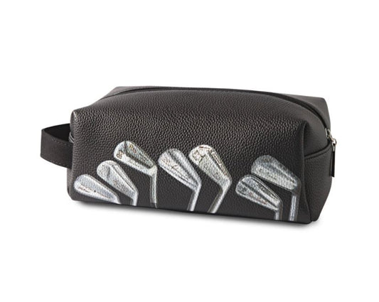 Sporting Nation Men's Wash Bag - Vintage Signature Golf Clubs Wash Bag Black