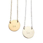 Misuzi The Chloe Initial Disc Necklace 16" with 16mm hdisc
