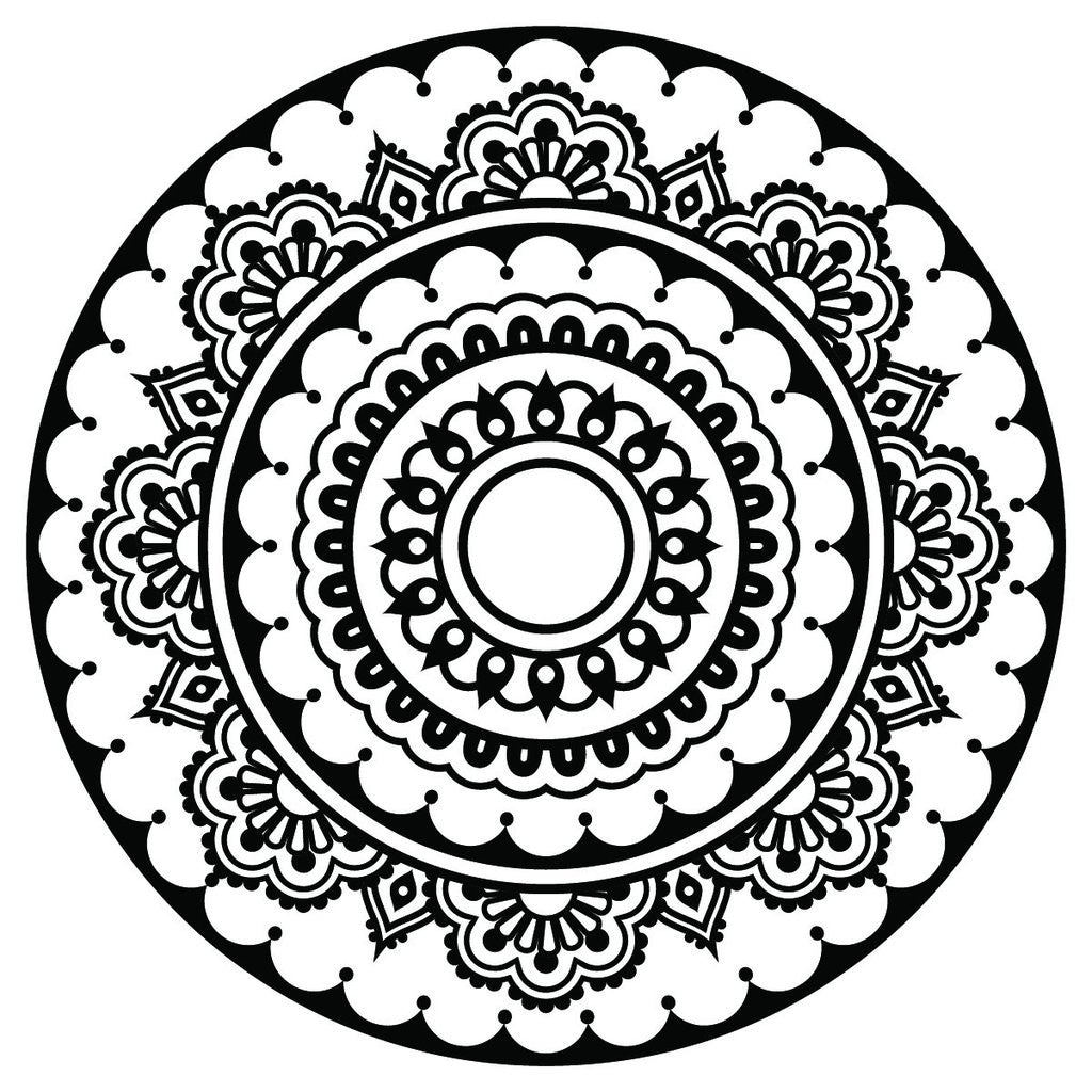 Happiness Mandala Stencil