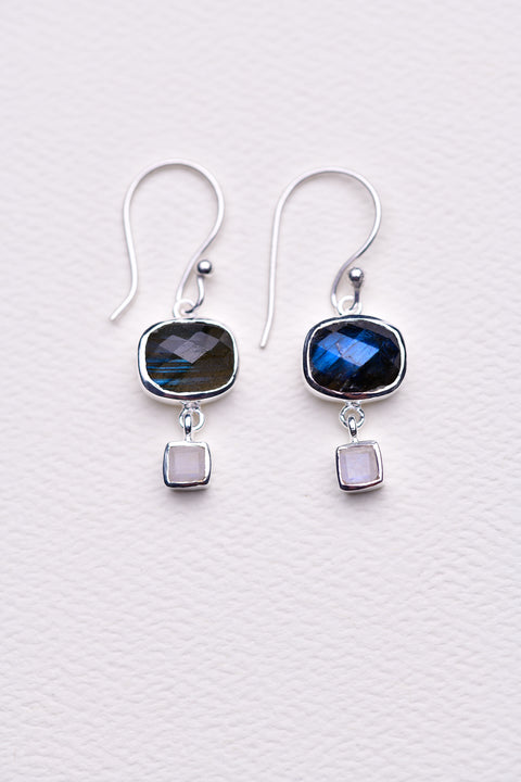 Zafino Bo Earrings - Black Onyx or Labradorite