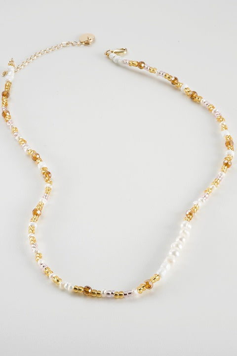 Zafino Pearl Necklace -Amber & Pearl